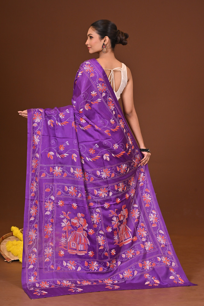 KALPANA BLENDED SILK KANTHA SAREE
