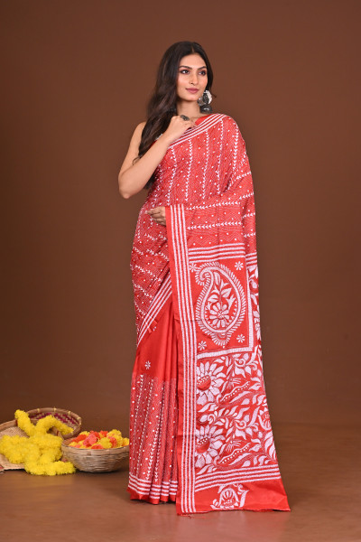 KAMAKHYA BLENDED SILK KANTHA SAREE
