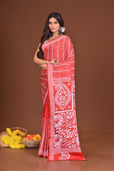 KAMAKHYA BLENDED SILK KANTHA SAREE