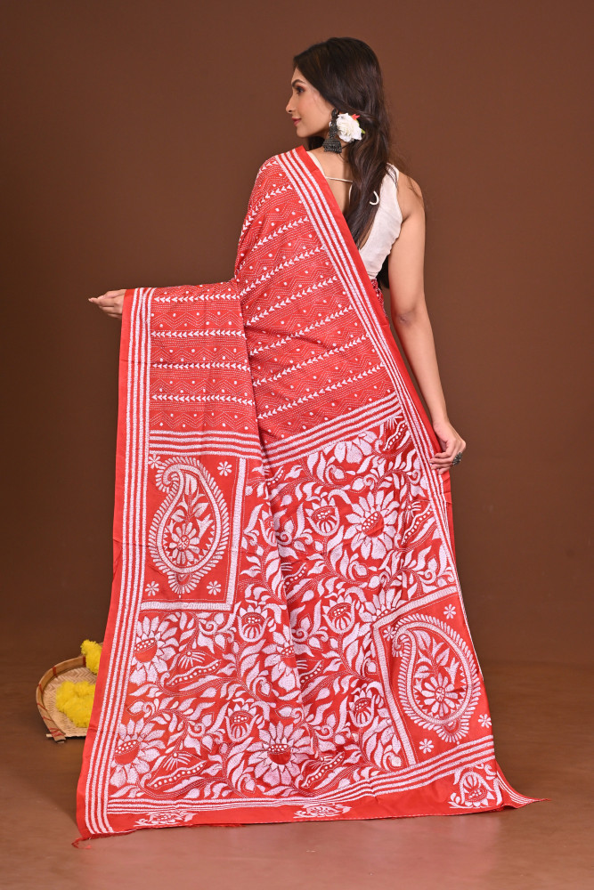 KAMAKHYA BLENDED SILK KANTHA SAREE