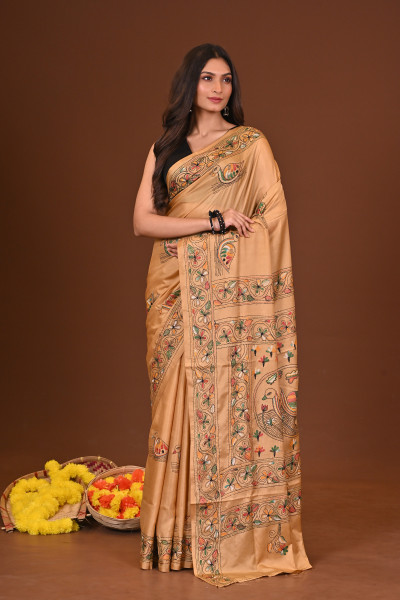 KANAKDHARA BLENDED SILK KANTHA SAREE