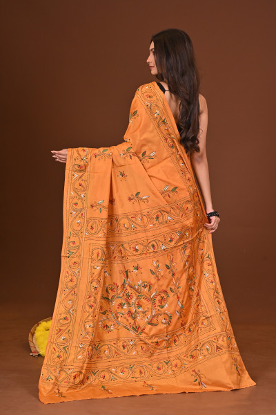KANAKJYOTI BLENDED SILK KANTHA SAREE