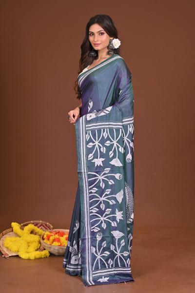 KANAKKOLI BLENDED SILK KANTHA SAREE