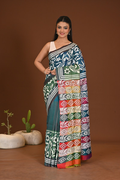 KATAN 3D KANTHA SAREE