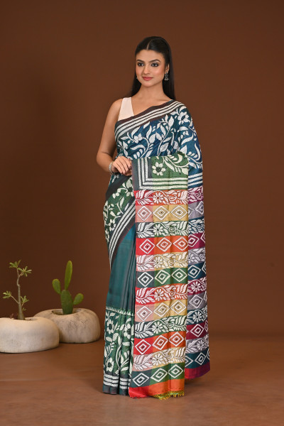 KATAN 3D KANTHA SAREE