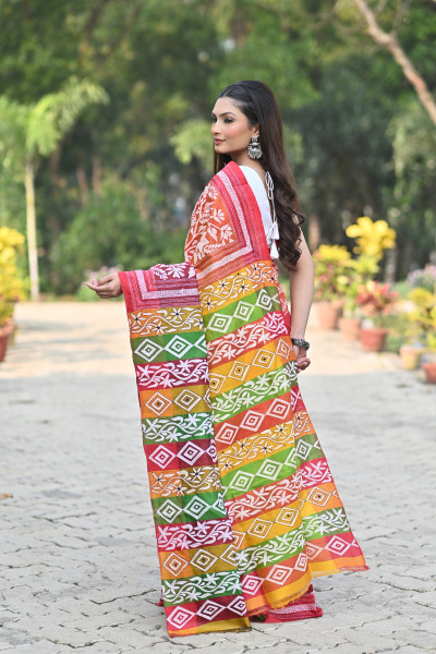 KATAN 3D KANTHA SAREE