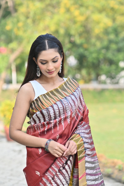 KATKI KATAN KANTHA SAREE