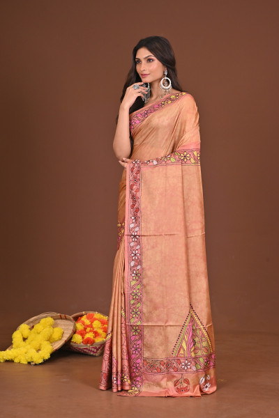 MRIDULADEVI  BLENDED SILK KANTHA SAREE