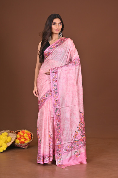 KOMOLAPRIYA BLENDED SILK KANTHA SAREE