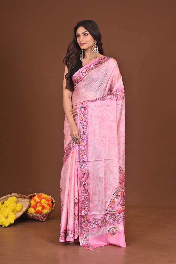 KOMOLAPRIYA BLENDED SILK KANTHA SAREE