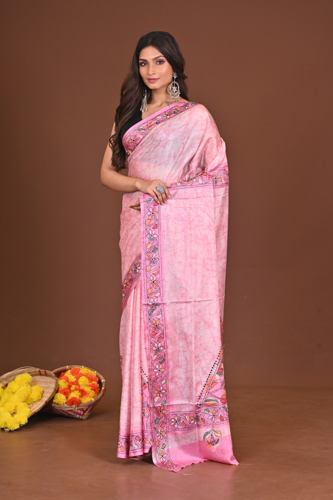 KOMOLAPRIYA BLENDED SILK KANTHA SAREE