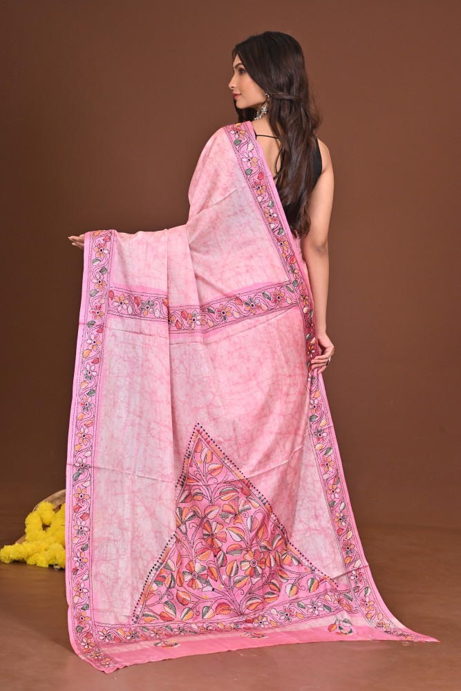 KOMOLAPRIYA BLENDED SILK KANTHA SAREE