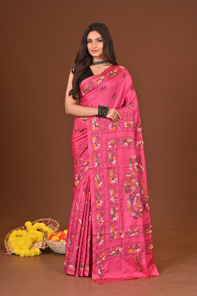 KOMOLIKA BLENDED SILK KANTHA SAREE