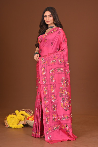 KOMOLIKA BLENDED SILK KANTHA SAREE