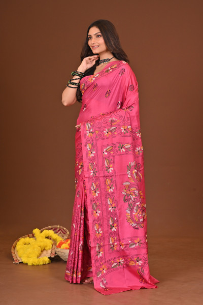 KOMOLIKA BLENDED SILK KANTHA SAREE
