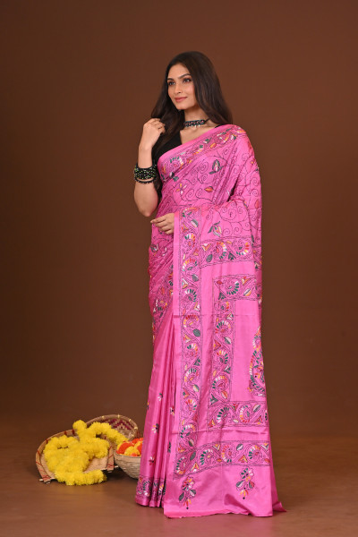 KOMOLINI BLENDED SILK KANTHA SAREE