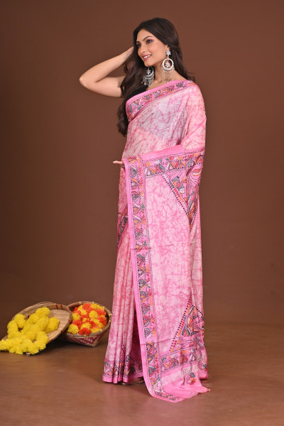KOMOLRASHMI BLENDED SILK KANTHA SAREE