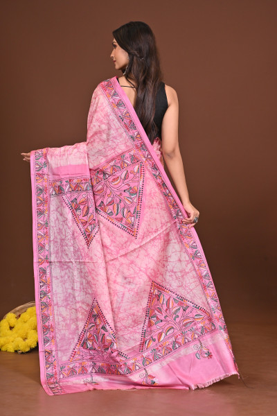 KOMOLRASHMI BLENDED SILK KANTHA SAREE