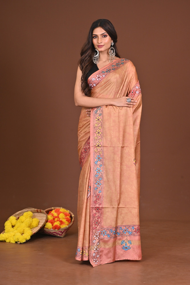KOMOLSOBHA BLENDED SILK KANTHA SAREE