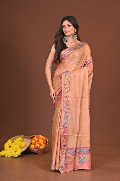 KOMOLSOBHA BLENDED SILK KANTHA SAREE