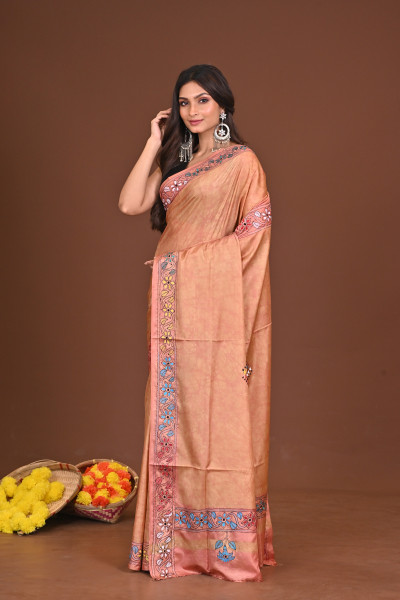 KOMOLSOBHA BLENDED SILK KANTHA SAREE