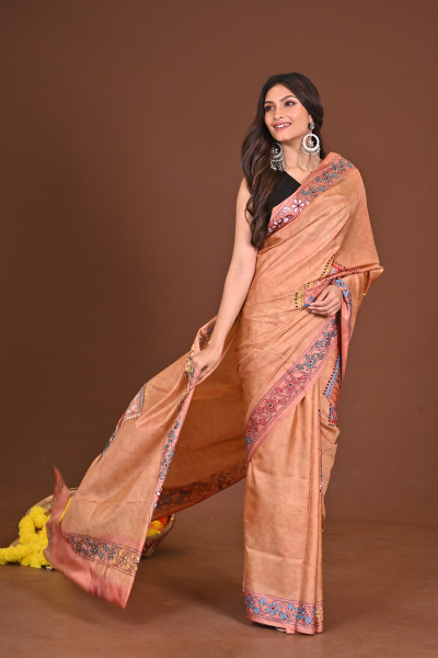 KOMOLSOBHA BLENDED SILK KANTHA SAREE