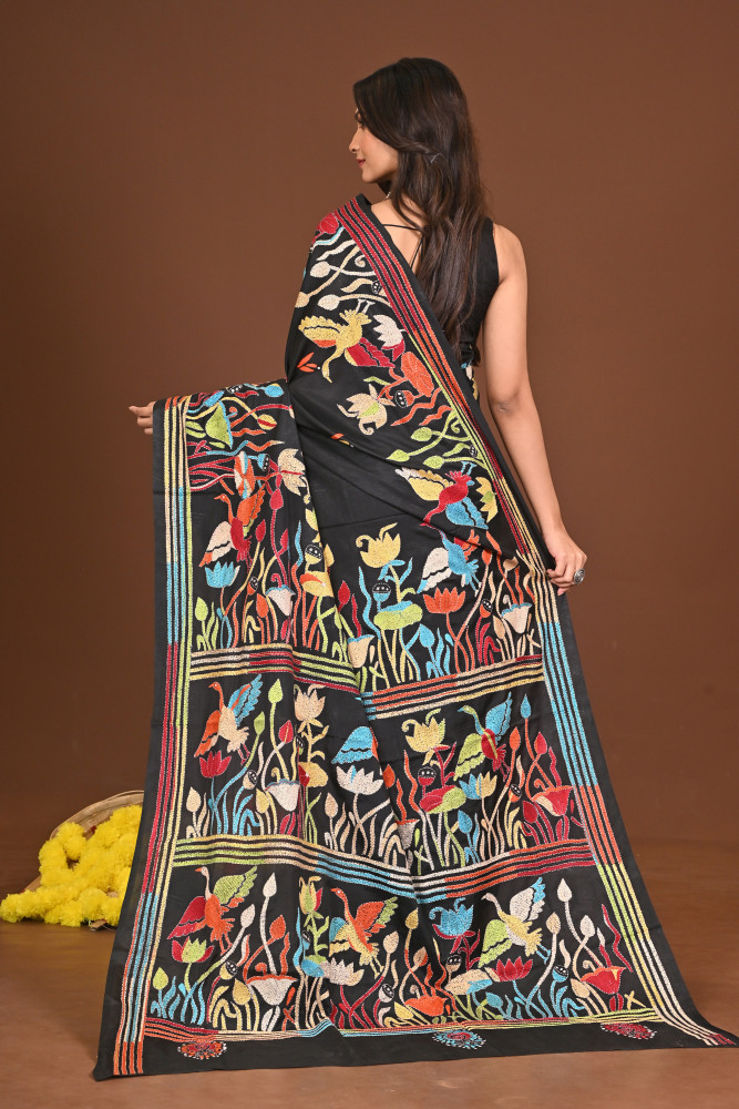 KRISHNAKALPANA BLENDED SILK KANTHA SAREE