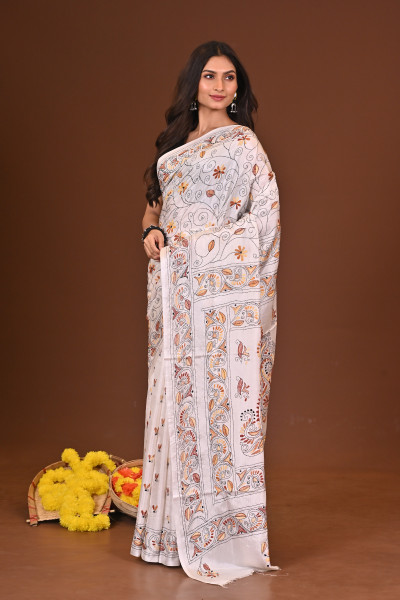 KUMARI BLENDED SILK KANTHA SAREE