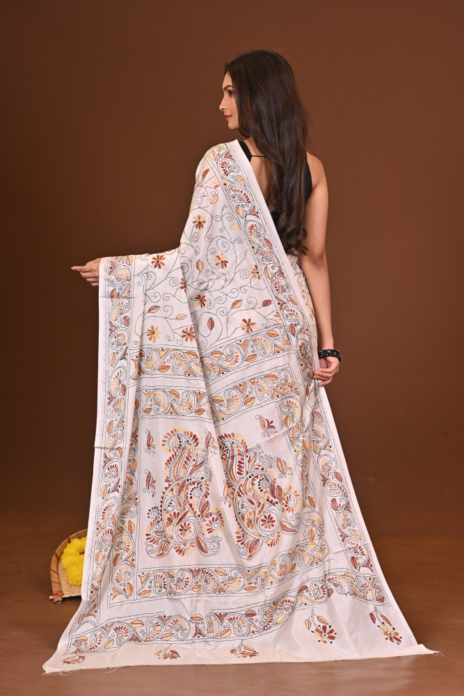 KUMARI BLENDED SILK KANTHA SAREE