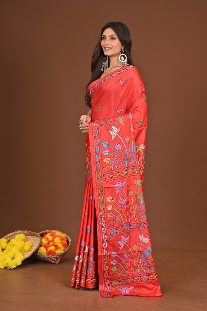 KUMARIROOP BLENDED SILK KANTHA SAREE