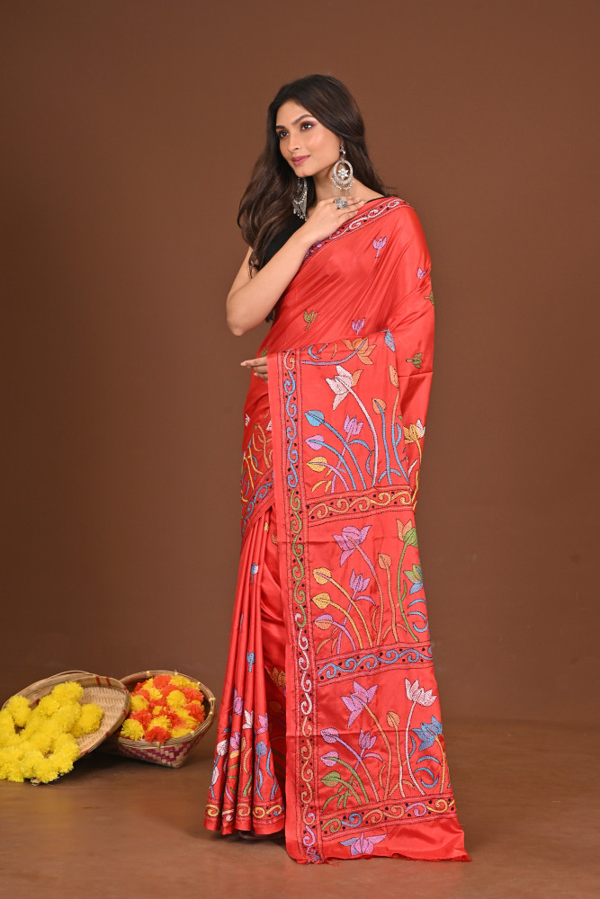 KUMARIROOP BLENDED SILK KANTHA SAREE