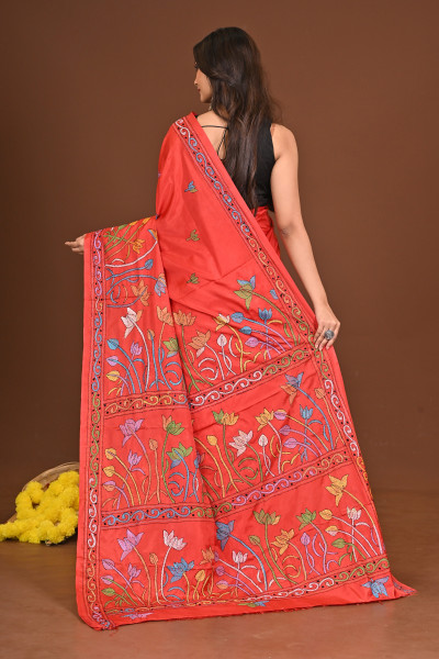 KUMARIROOP BLENDED SILK KANTHA SAREE