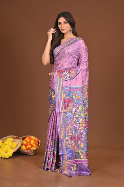 LAVANIPRITI BLENDED SILK KANTHA SAREE