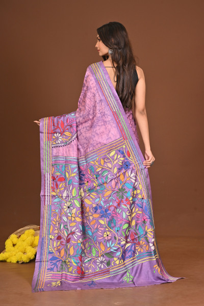 LAVANIPRITI BLENDED SILK KANTHA SAREE