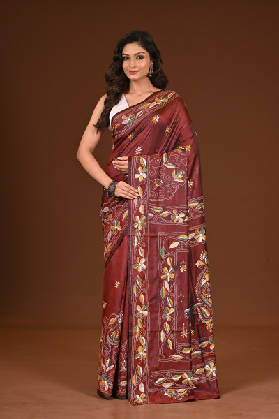 BELENDED SILK KANTHA SAREE