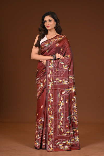 BELENDED SILK KANTHA SAREE