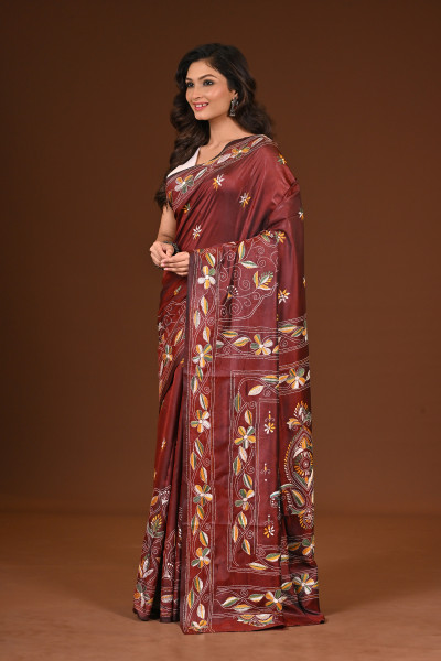 BELENDED SILK KANTHA SAREE