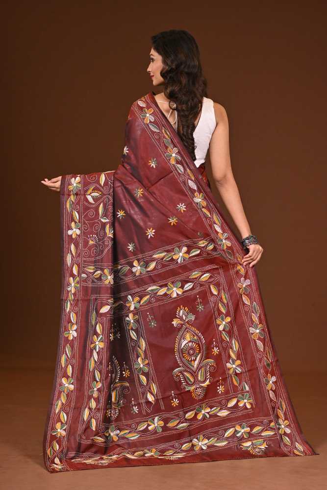 BELENDED SILK KANTHA SAREE
