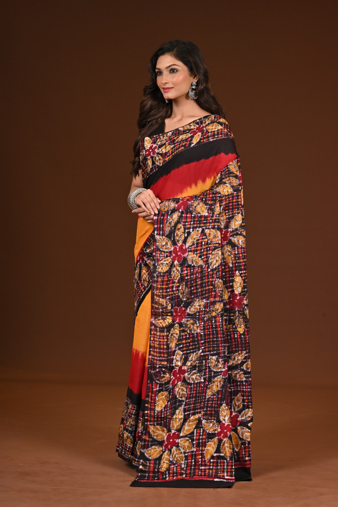 PURE COTTON HAND MALMAL SAREE