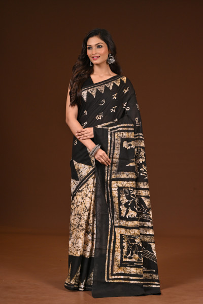 PURE COTTON HAND MALMAL SAREE