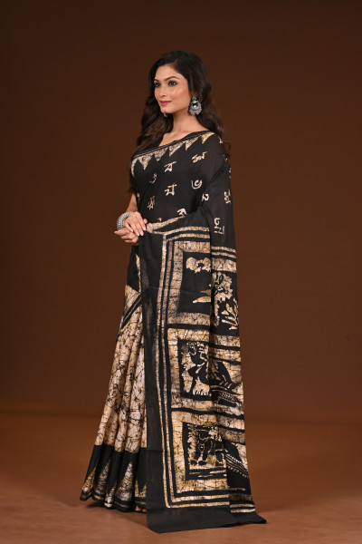 PURE COTTON HAND MALMAL SAREE