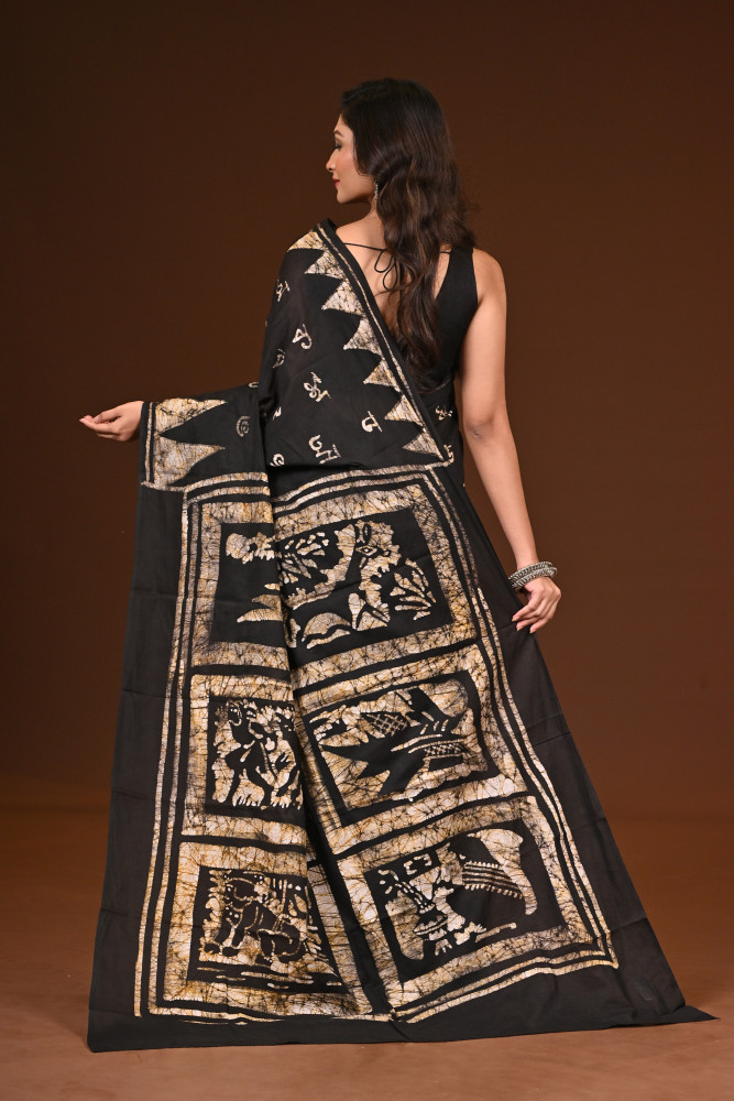 PURE COTTON HAND MALMAL SAREE