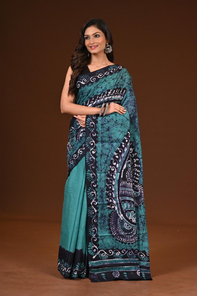 PURE COTTON HAND MALMAL SAREE