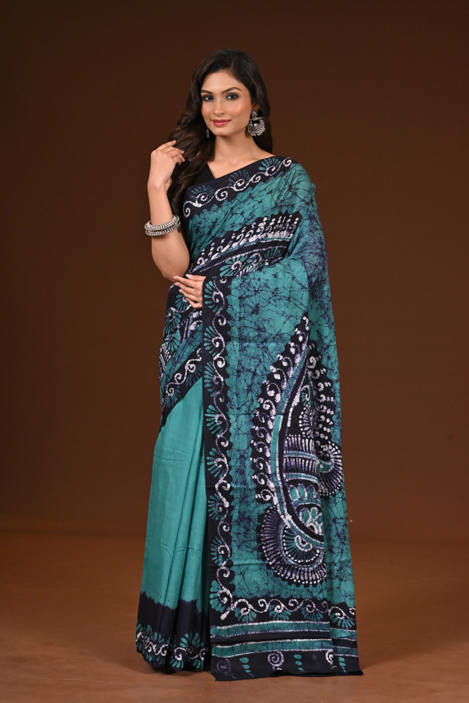 PURE COTTON HAND MALMAL SAREE