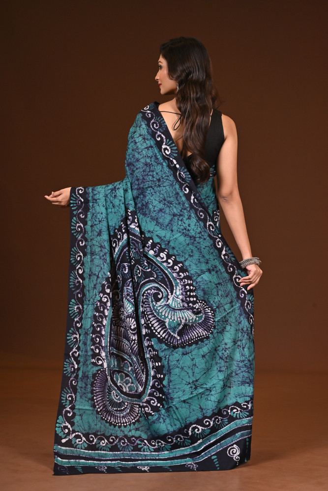 PURE COTTON HAND MALMAL SAREE