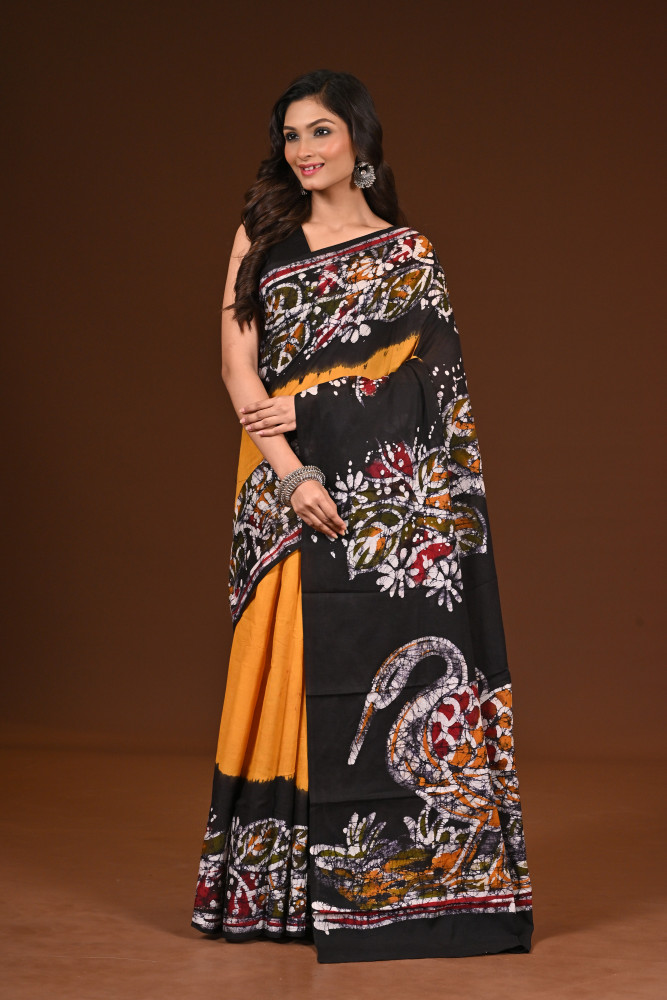 PURE COTTON HAND MALMAL SAREE