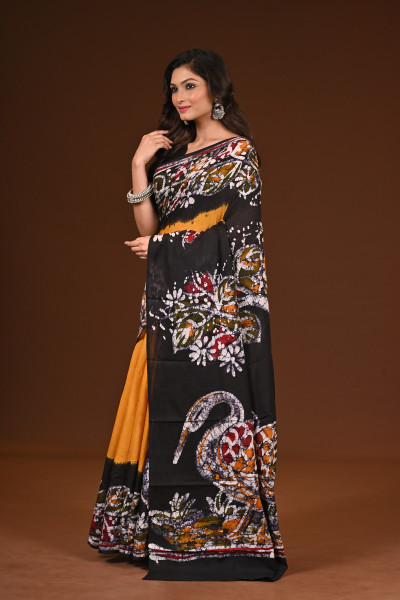 PURE COTTON HAND MALMAL SAREE