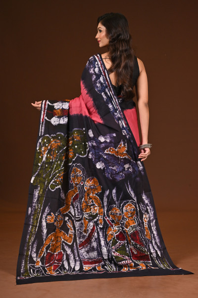 PURE COTTON HAND MALMAL SAREE