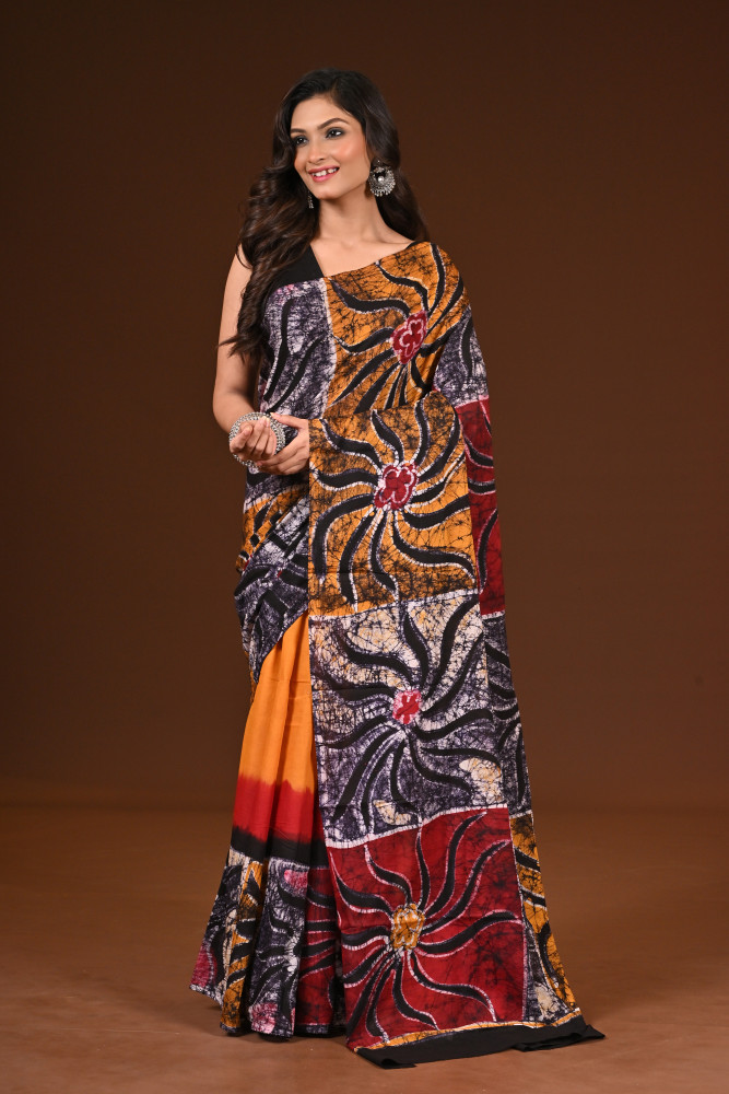 PURE COTTON HAND MALMAL SAREE