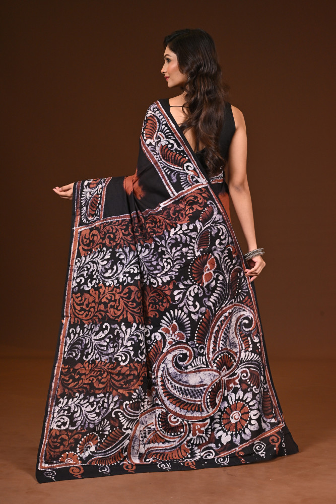 PURE COTTON HAND MALMAL SAREE